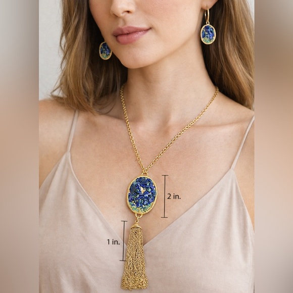 Beautiful Karma Bella necklace,matching earring set originally from Dillard’s - Picture 8 of 11
